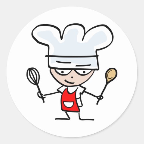 Cartoon chef stickers