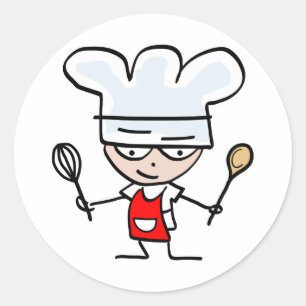 Cartoon chef stickers