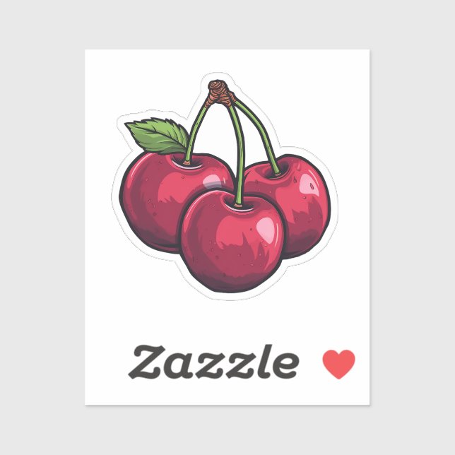 Cartoon cherry sticker (Sheet)