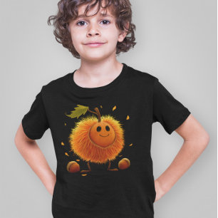Cartoon Chestnut - Furry Fruit Cartoon Character T-Shirt