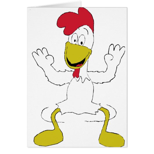 Cartoon Chicken Dance Cards (Front)