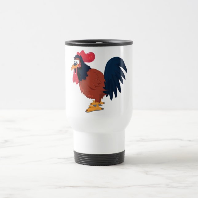 Cartoon Chicken Hen House Travel Mug (Center)