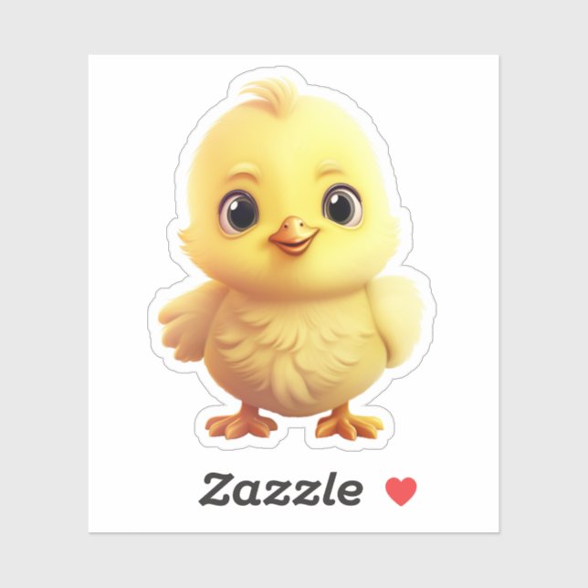 Cartoon chicken illustration sticker (Sheet)
