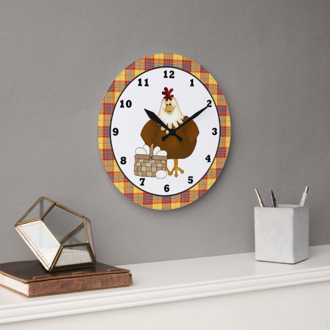 Cartoon Chicken kitchen wall clock (Office)