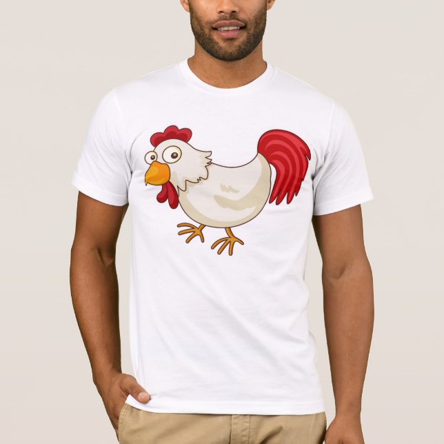 Cartoon Chicken Mens T-Shirt (Front)
