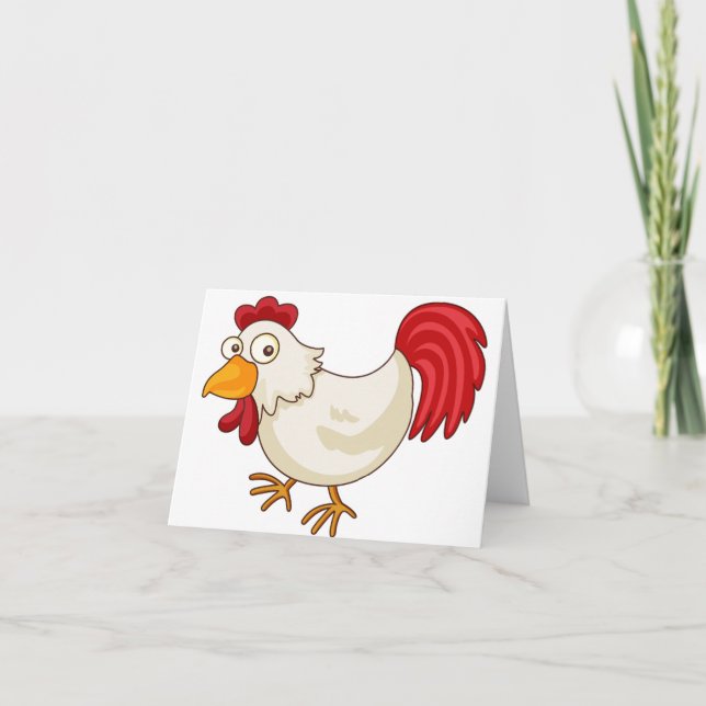Cartoon Chicken Note Cards (Front)