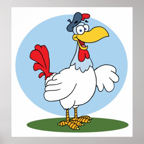 Cartoon Chicken Poster