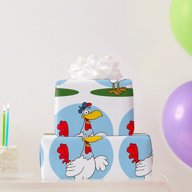 Cartoon Chicken Wrapping Paper (Creator Uploaded)