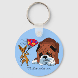 Cartoon Chihuahua 725 - 3 Keychain