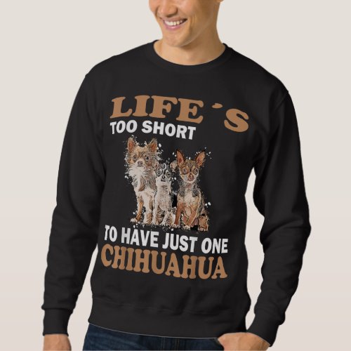 Cartoon Chihuahua lover Cute chiwawa little dogs D Sweatshirt