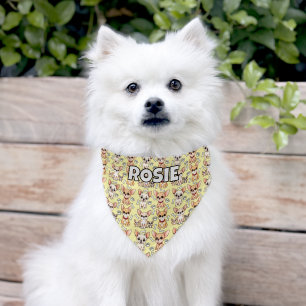 Cartoon Chihuahua Personalized Pet Bandana Collar