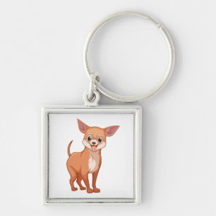 Cartoon Chihuahua Puppy Dog Rescue Puppies Adopt Keychain