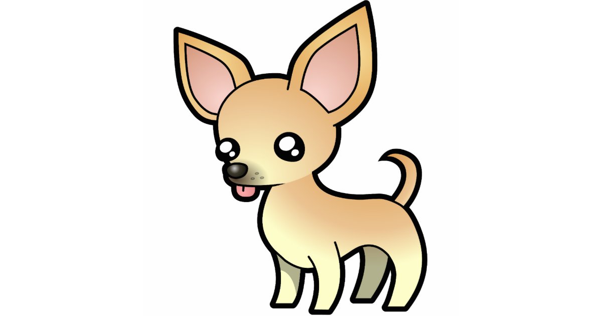 Cartoon Chihuahua Smooth Coat Cutout Zazzle