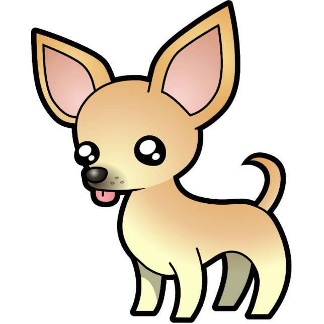 Cartoon Chihuahua (smooth coat) Cutout (Front)