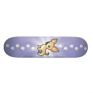 Cartoon Chihuahua (smooth coat) Skateboard