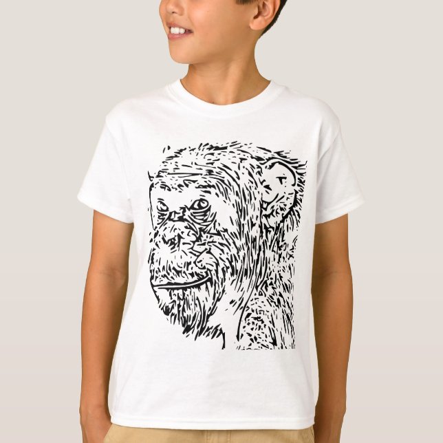 Cartoon Chimpanzee T-Shirt (Front)