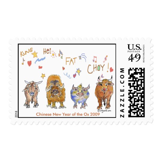Cartoon Chinese New Year Ox Postage