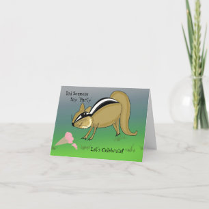 Cartoon Chipmunk Birthday Greeting Card