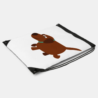 Cartoon Chocolate Labrador Drawstring Backpack