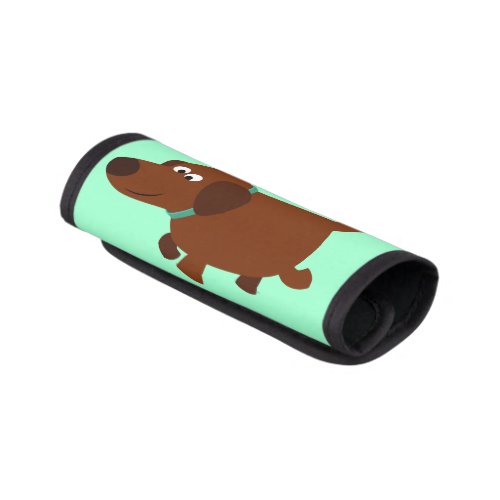 Cartoon Chocolate Labrador Luggage Handle Wrap