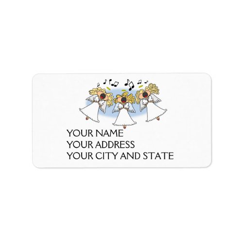 Cartoon Choir of Angels Return Address Labels