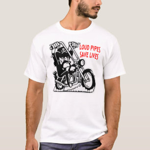 Cartoon Chopper Loud Pipes Save Lives © T-Shirt