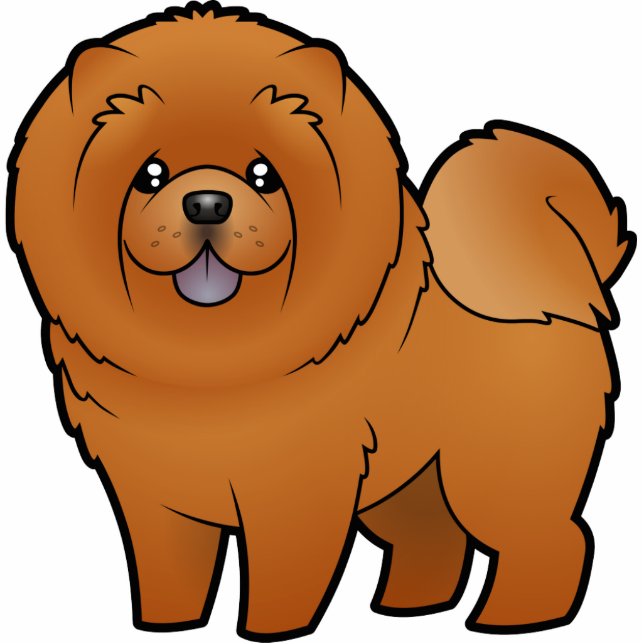 Cartoon Chow Chow Cutout (Front)