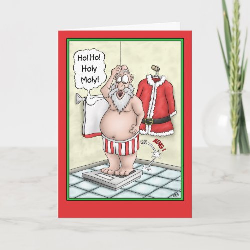 Cartoon Christmas Card Holy Moly Holiday Card