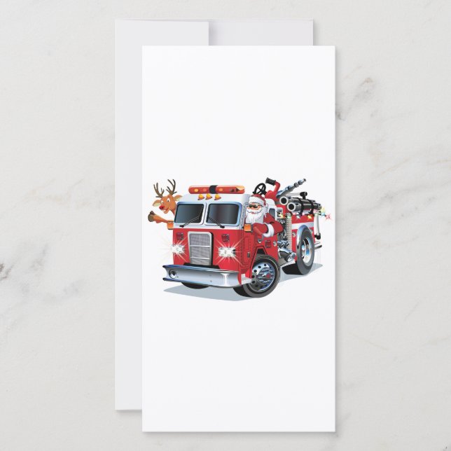 Cartoon Christmas firetruck (Front)