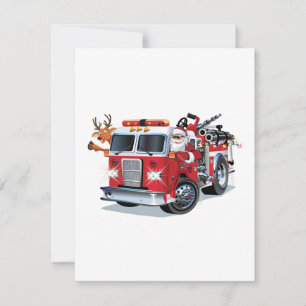 Cartoon Christmas firetruck