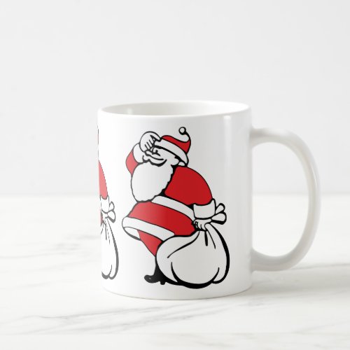 Cartoon Christmas Jolly Santa Claus Sack of Toys Coffee Mug