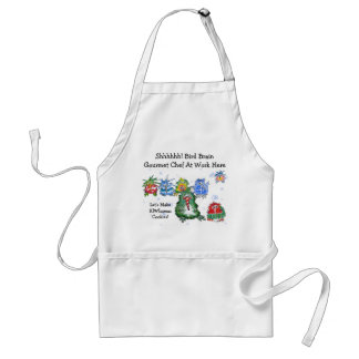 Cartoon Christmas Kiwi Funny Chefs Adult Apron