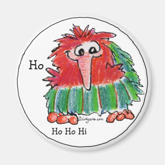 Cartoon Christmas Kiwi Ho Ho Hi Magnet