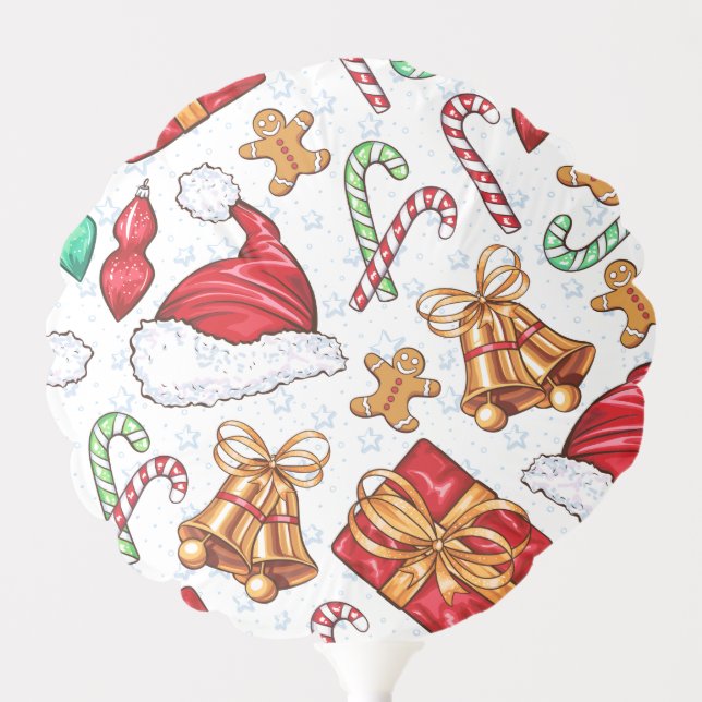 Cartoon Christmas Pattern Balloon (Front)