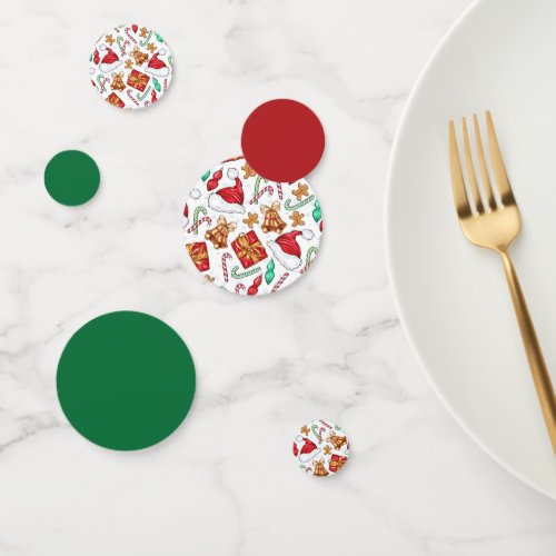 Cartoon Christmas Pattern Confetti