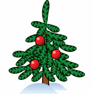 Cartoon Christmas Tree Cutout