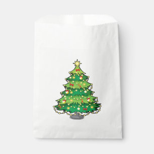 Cartoon Christmas Tree Favor Bag