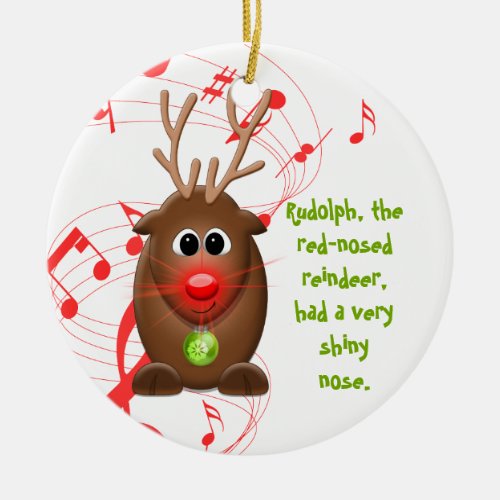 Cartoon Christms Reindeer Christmas Ornament