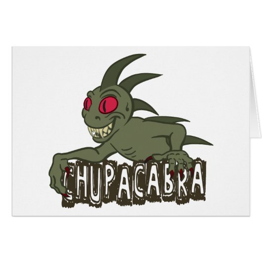 Cartoon Chupacabra Cards (Front Horizontal)