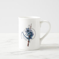 Cartoon Chupacabra & Elder Wand Bone China Mug