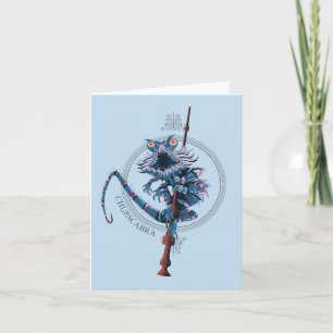 Cartoon Chupacabra & Elder Wand Card