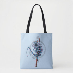Cartoon Chupacabra & Elder Wand Tote Bag