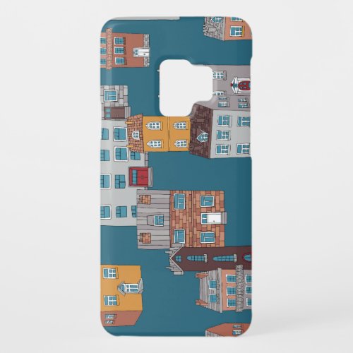Cartoon City Vintage Wallpaper Case_Mate Samsung Galaxy S9 Case