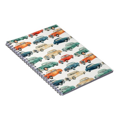 Cartoon Classic Cars Notebook