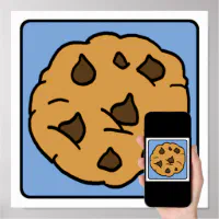 Cartoon Clip Art Chocolate Chip Cookie Dessert Poster