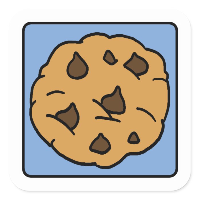 Cartoon Clip Art Chocolate Chip Cookie Dessert Stickers