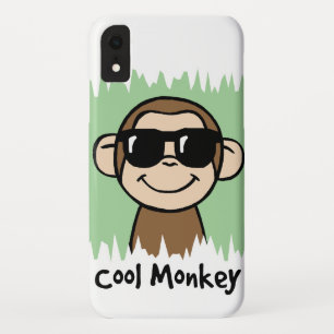 Cartoon Clip Art Cool Monkey with Sunglasses iPhone XR Case