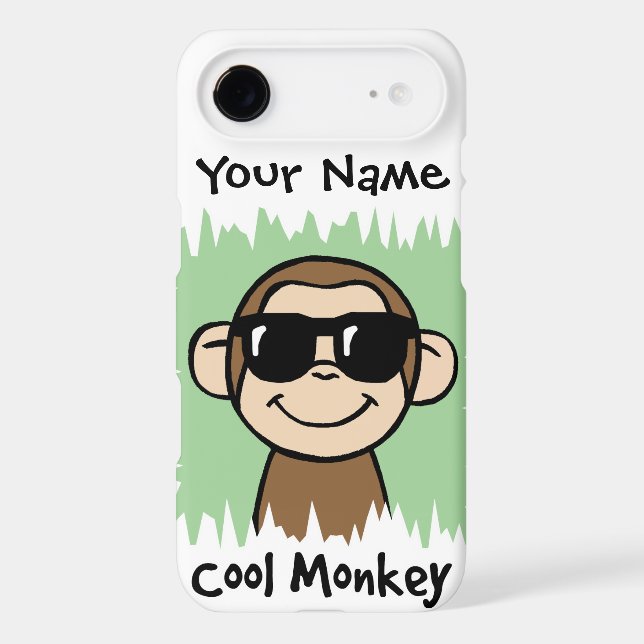 Cartoon Clip Art Cool Monkey with Sunglasses Case-Mate iPhone Case (Back)