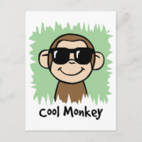 Cartoon Clip Art Cool Monkey with Sunglasses