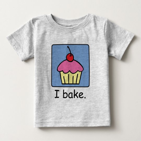 Cartoon Clip Art Cupcake Dessert Pink Frosting Baby T-Shirt